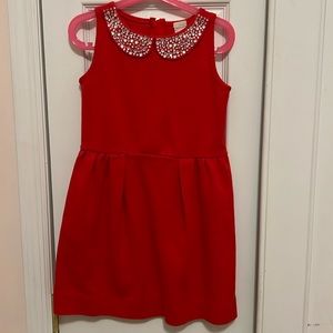 Girls J. Crew red dress.
